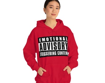 Emotional Advisory, Triggering Content - Unisex Heavy Blend Hooded Sweatshirt