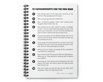 10 Commandments For the New Rage - Spiral Notebook - Vironika Wilde