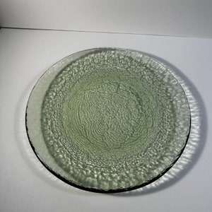 Gorgeous Fire and Light Recycled Glass OLIVE 11 inch Dinner Plate Single Dinner Plate