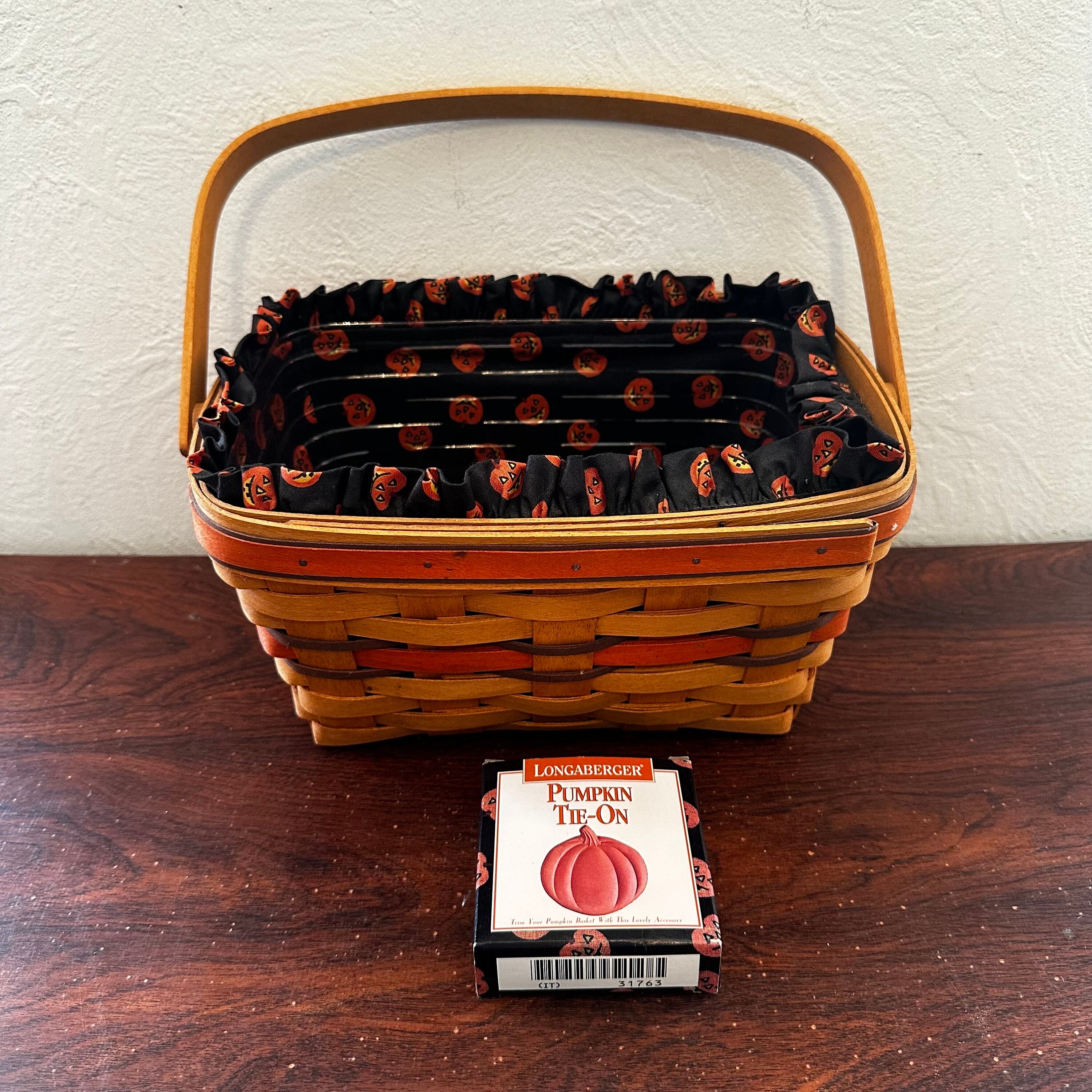 １着でも送料無料 Vintage O Jack W/ Basket Boo Halloween Longaberger 1994 小物入れ