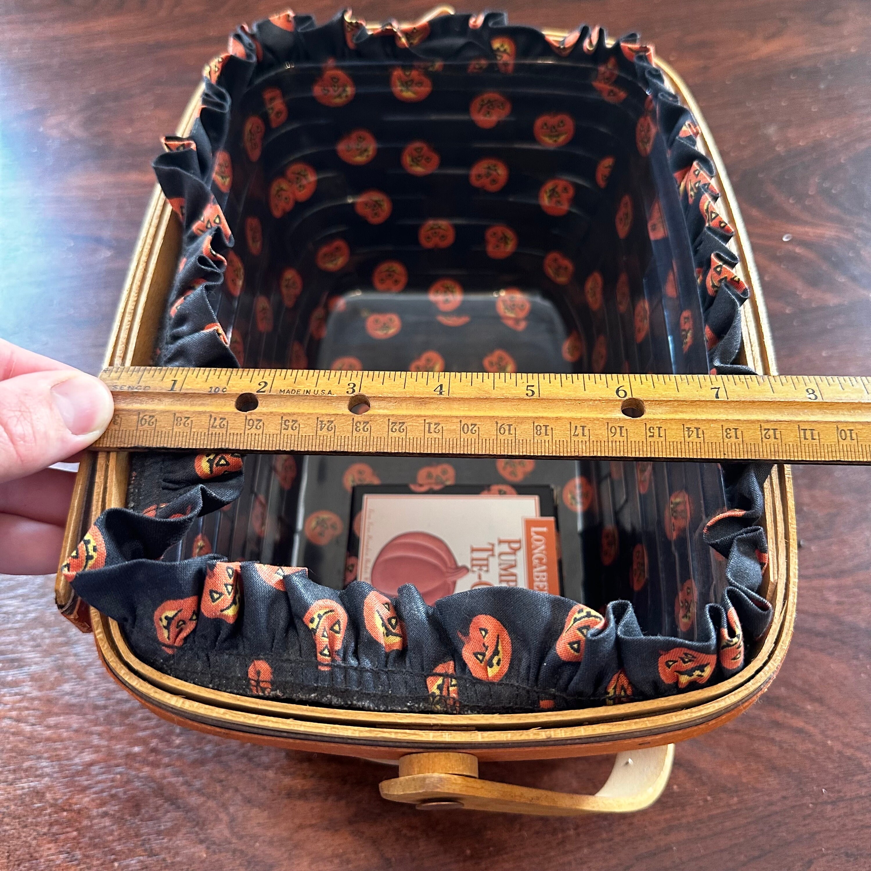 【めっちゃ変わる】 Vintage O Jack W/ Basket Boo Halloween Longaberger 1994 小物入れ