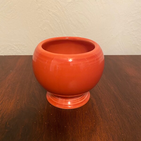 RESERVED 4 SHERRY- Rare Vintage Fiesta Ware Radioactive Red Original Color Marmalade Jar without Lid/ Hard to Find Piece!