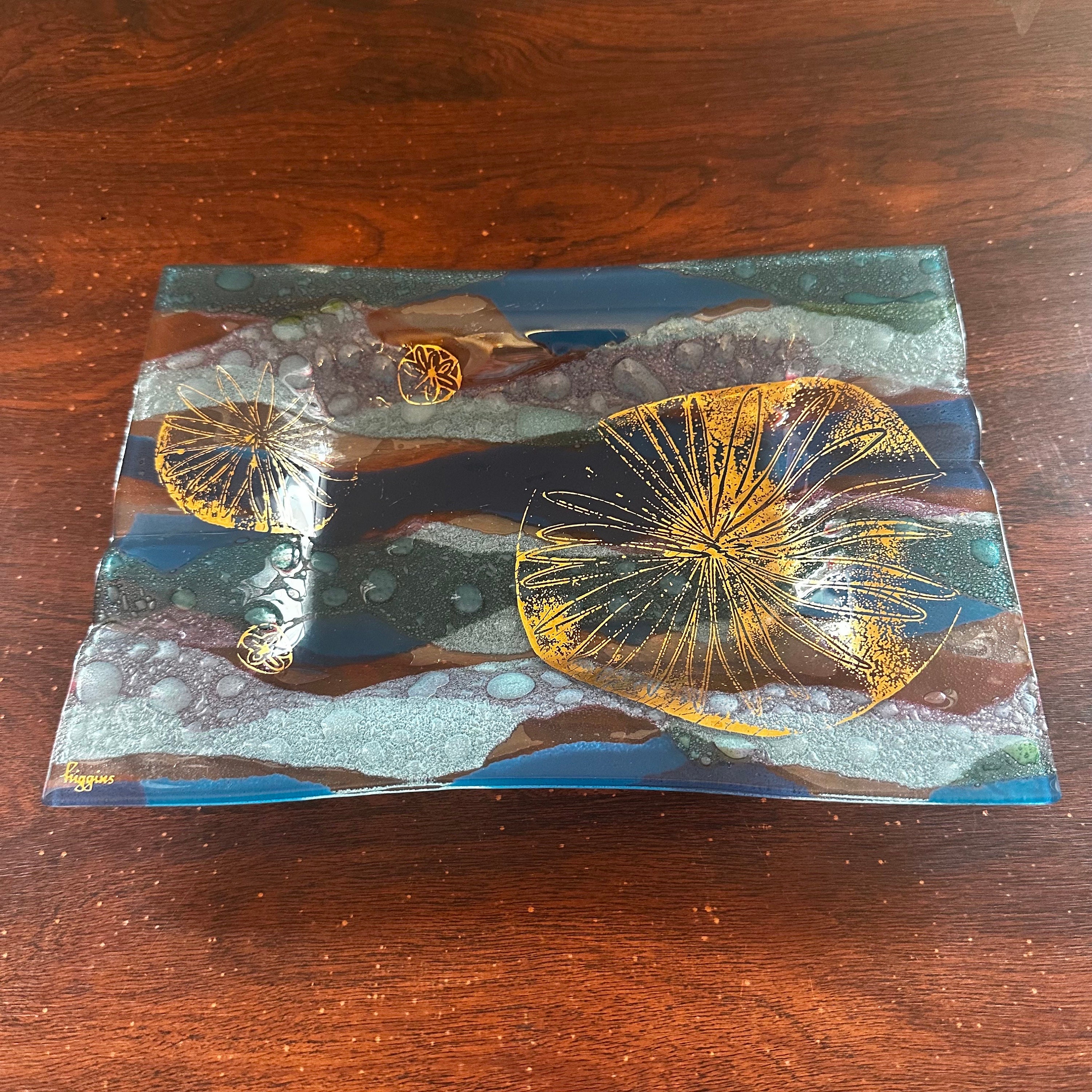 1960's Higgins　ヒギンズ　アートガラス　灰皿 1960´s Higgins ヒギンズ アートガラス 灰皿