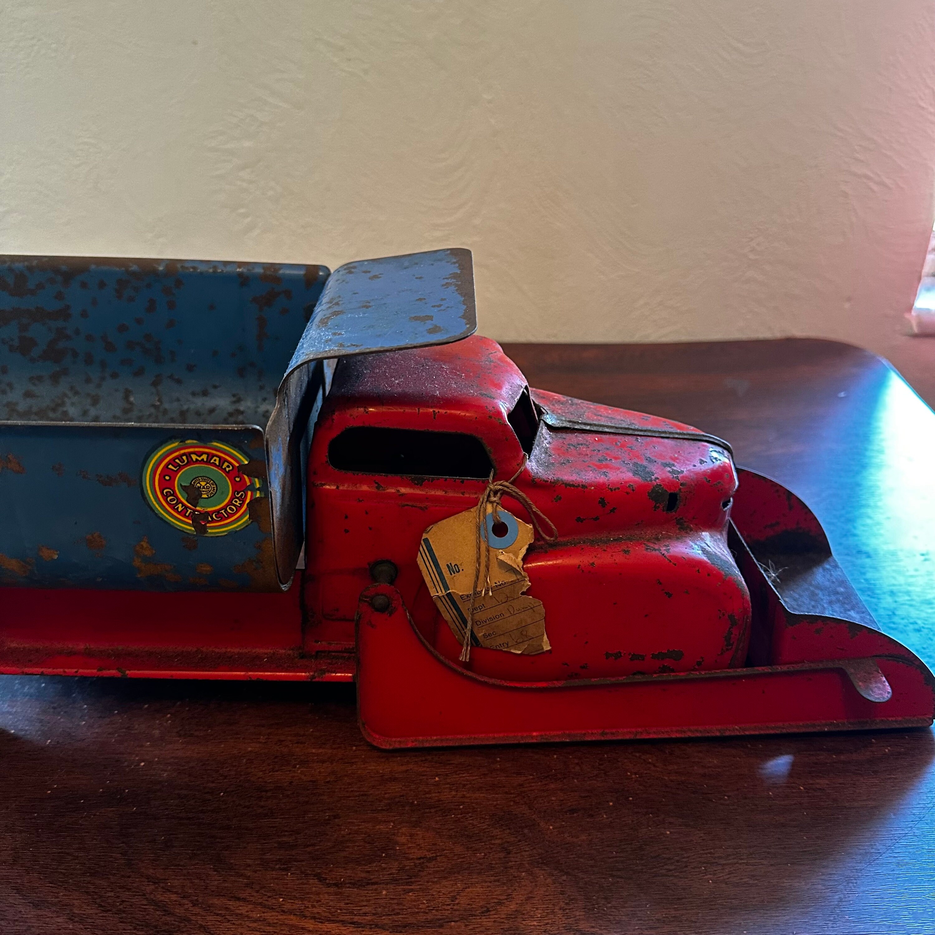 Vintage 1930's Marx Toys Pressed Steel Lumar Contractors