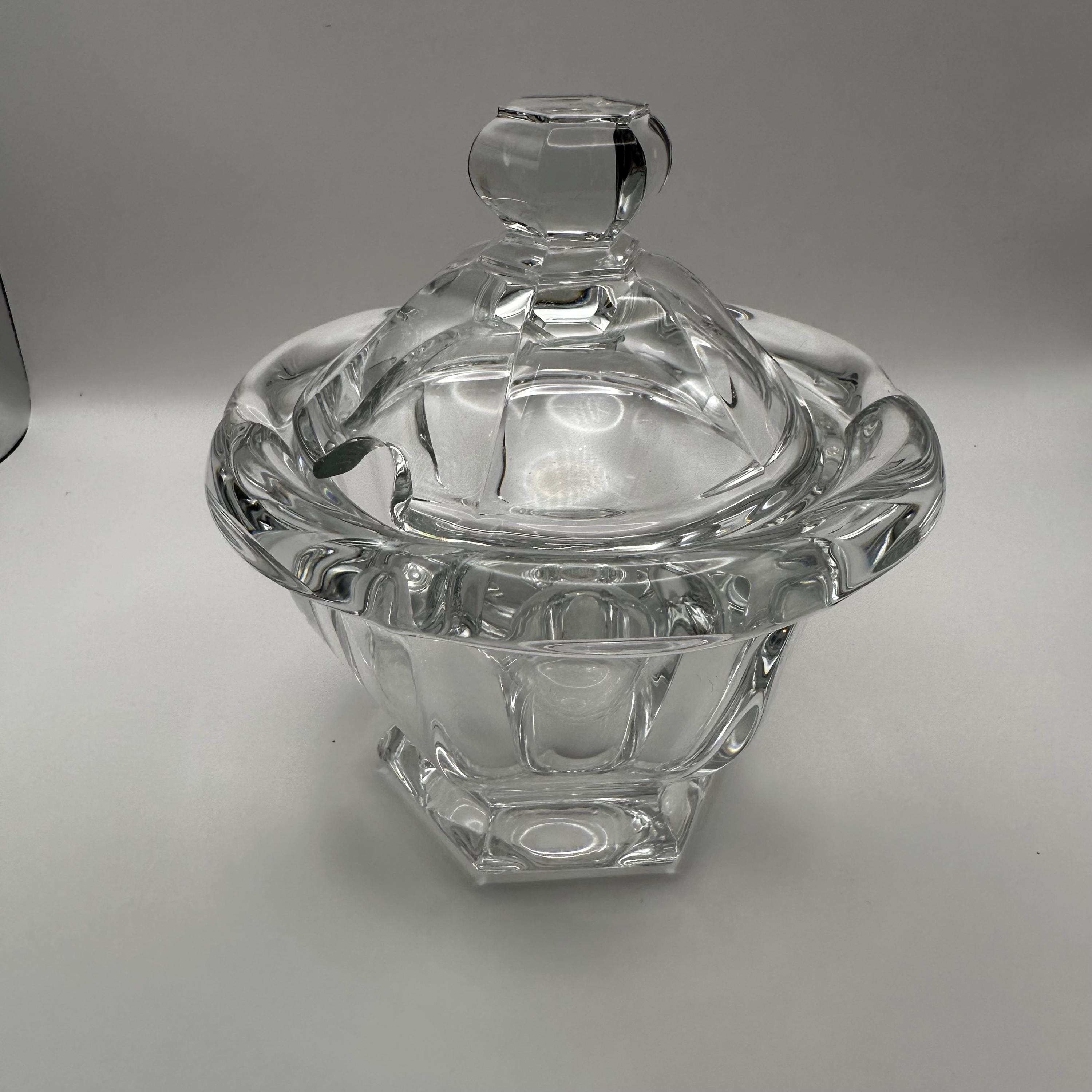 Baccarat 蓋付きクリスタル容器セット ミズリー スプーン付き