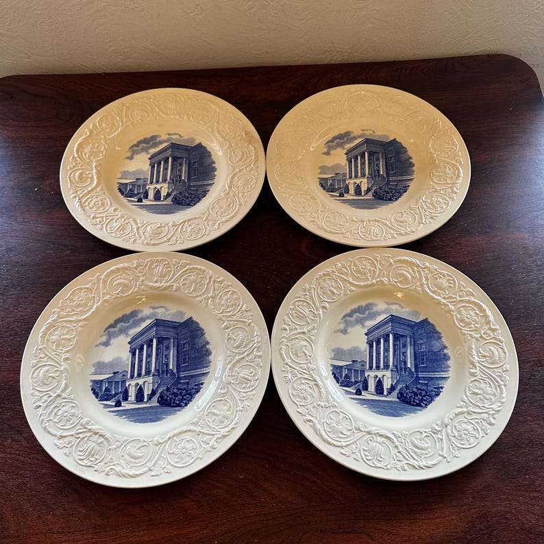 Wedgwood Etruria Wesleyan College Plates - Thumbnail 2