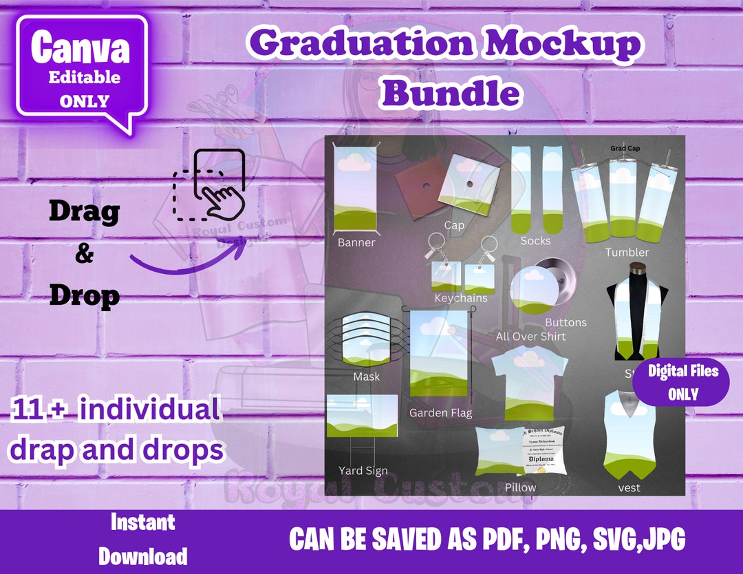 Graduation Mockup Templates and Bundles, 2024 Graduate, Graduation ...