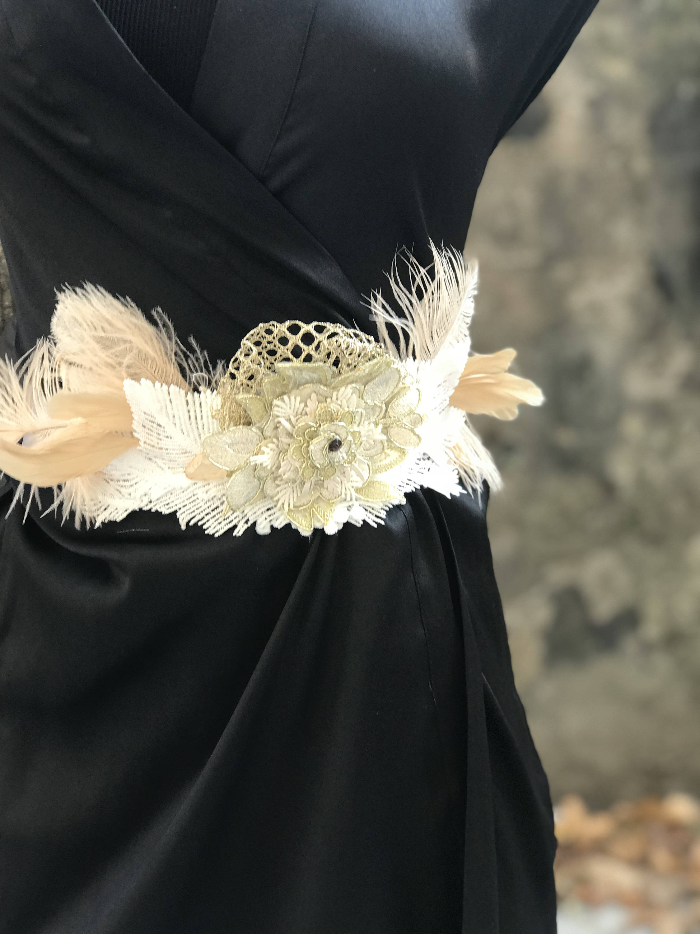 boho bridal sash