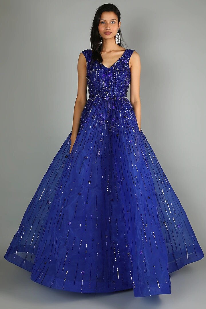 Cobalt Blue Prom Dress - Etsy