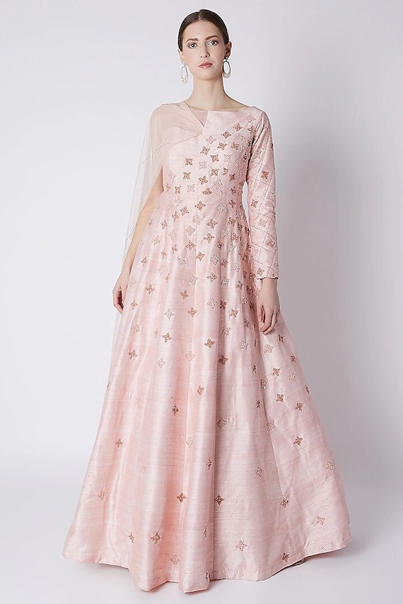 strapless open back dress Giada Scarf-Detail Midaxi Dress in Blush Pink main image 1
