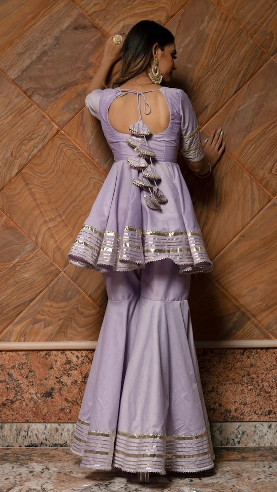 Light Purple Sharara Suit Set - Etsy