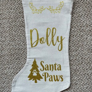 Pet Christmas stocking personalised