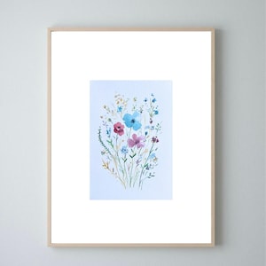 Original watercolor • Flowers • Original painting • 21x14,8 cm • Acuarela auténtica • 1 en stock