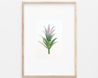 1 original watercolor on paper • plant painting • original watercolor • acuarela original sobre papel