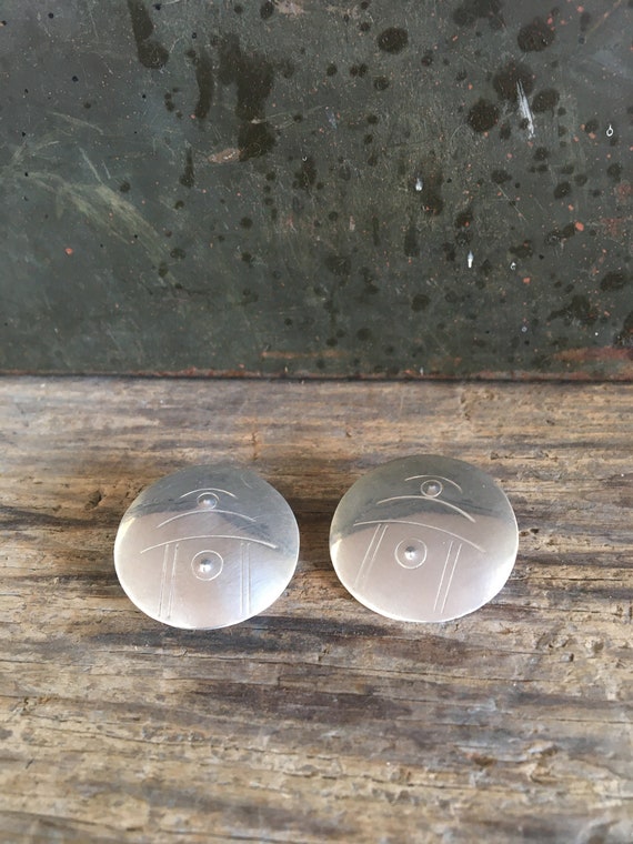 Modernist Sterling Silver Disc Earrings//Statemen… - image 8