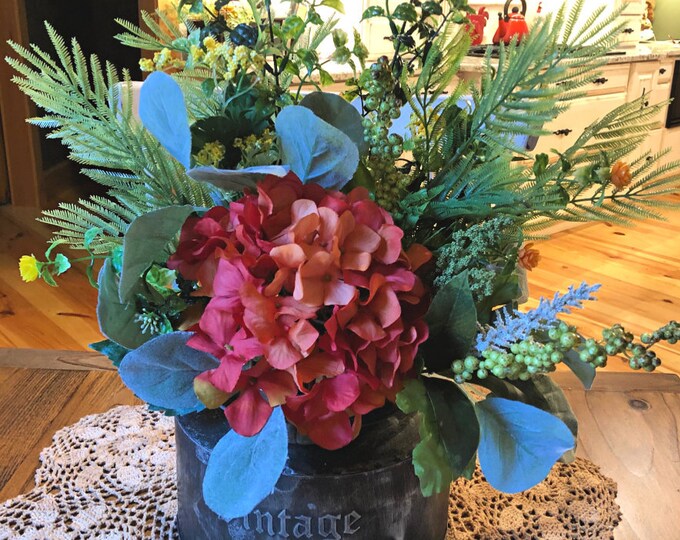 Coffee Table Centerpiece Flower Arrangement Centerpiece Etsy