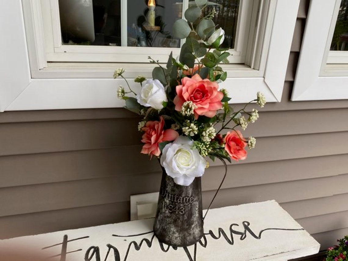 FLOWER ARRANGEMENT CENTERPIECE Coffee Table Centerpiece Etsy