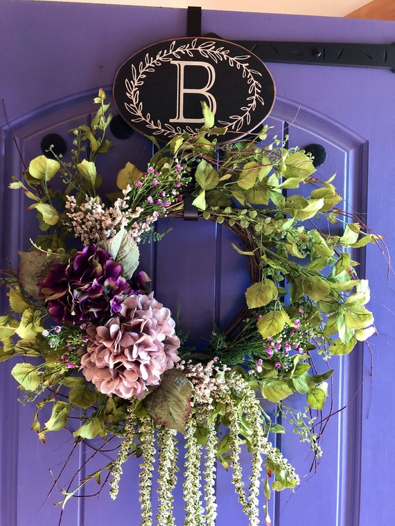 CUSTOMIZABLE WREATH DOOR Hanger Front Door Wreath Hanger Personalized Initials Over Door Hanger Farmhouse Sign Decor Housewarming Gift Etsy