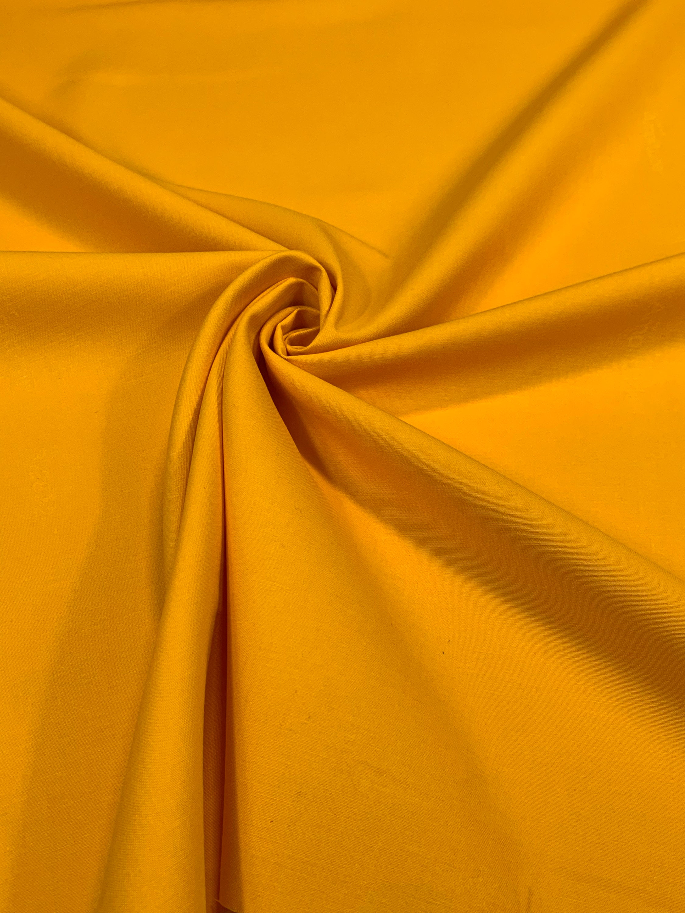 Golden Yellow 6.5 OZ Cotton Poly Canvas Twill Fabric 61W Upholstery