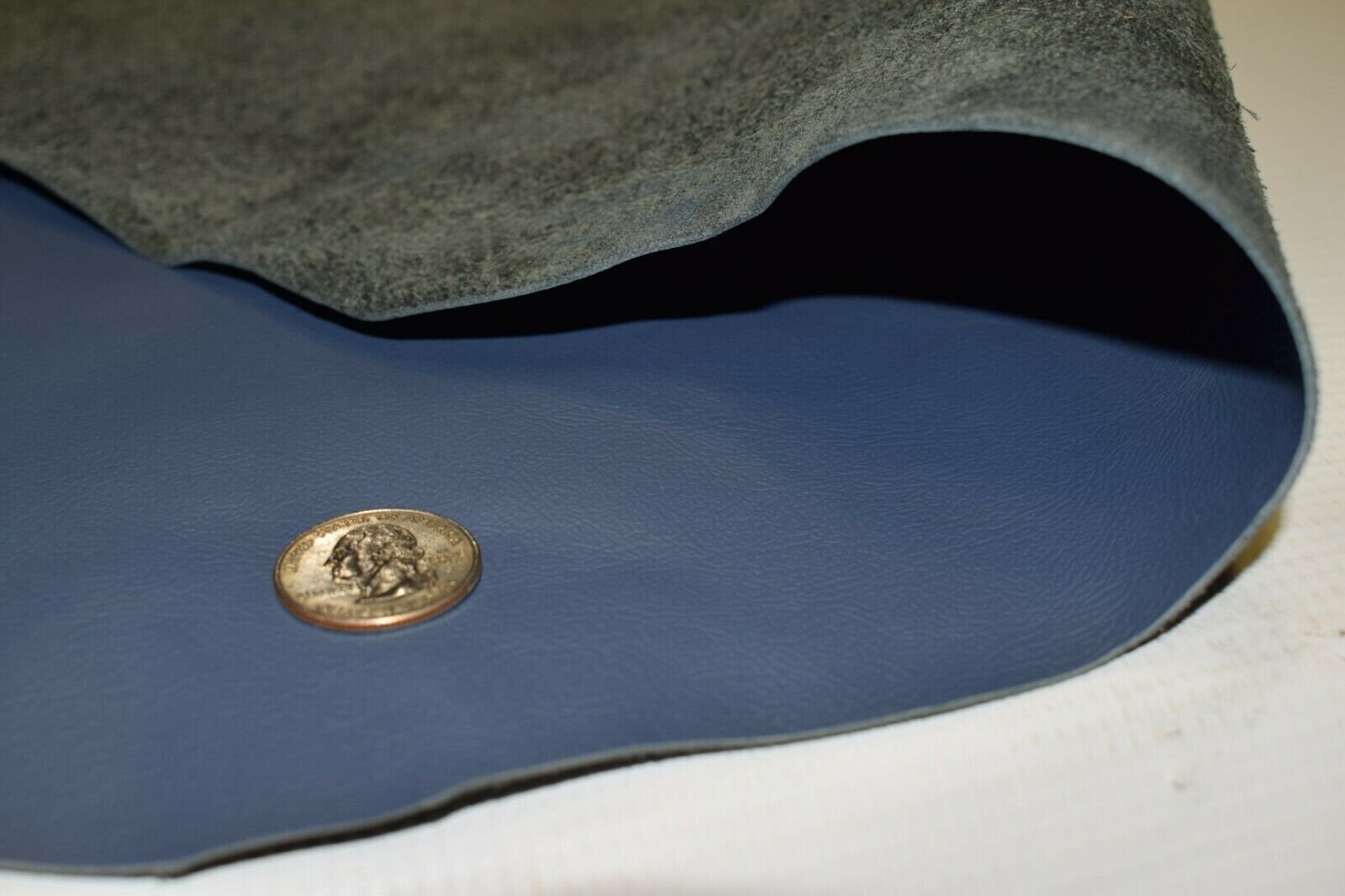 Leather Cowhide Steel Blue Avg 40 Sq Ft Upholstery Craft Automotive Hide
