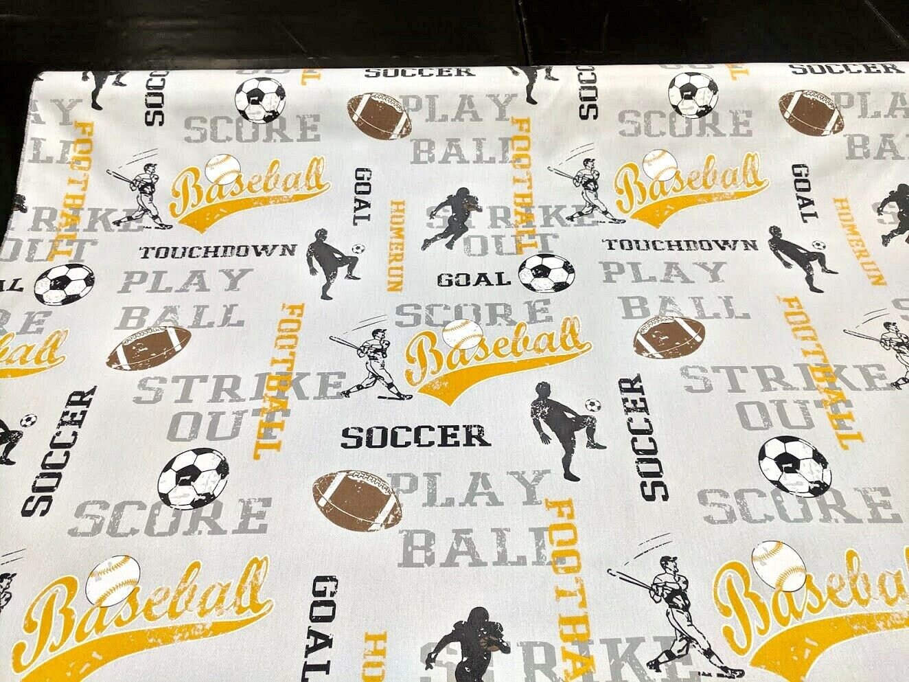 All Sports Decorator Novelty Allover Print 55 Wide Twill Fabric By The