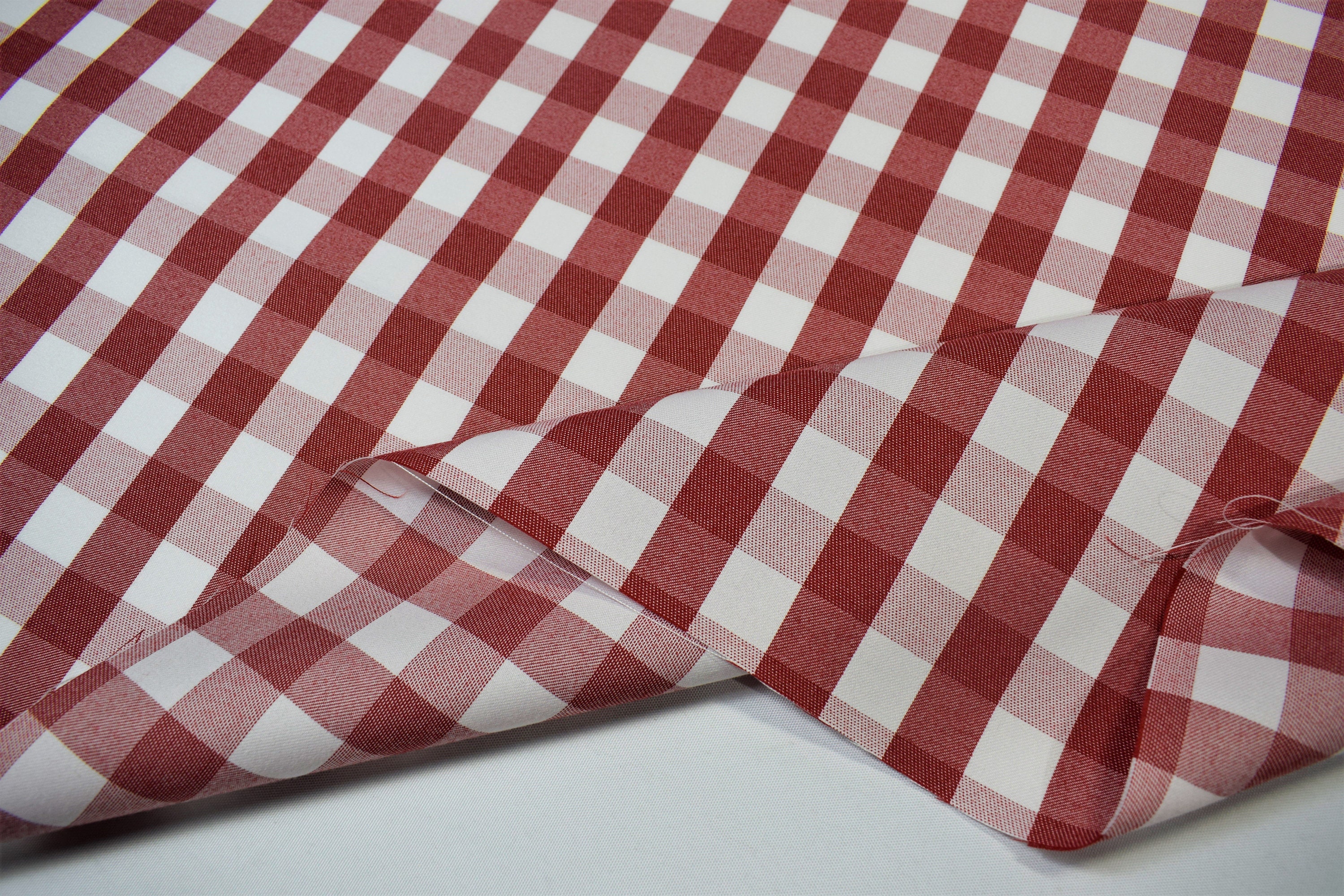 checkered red pants