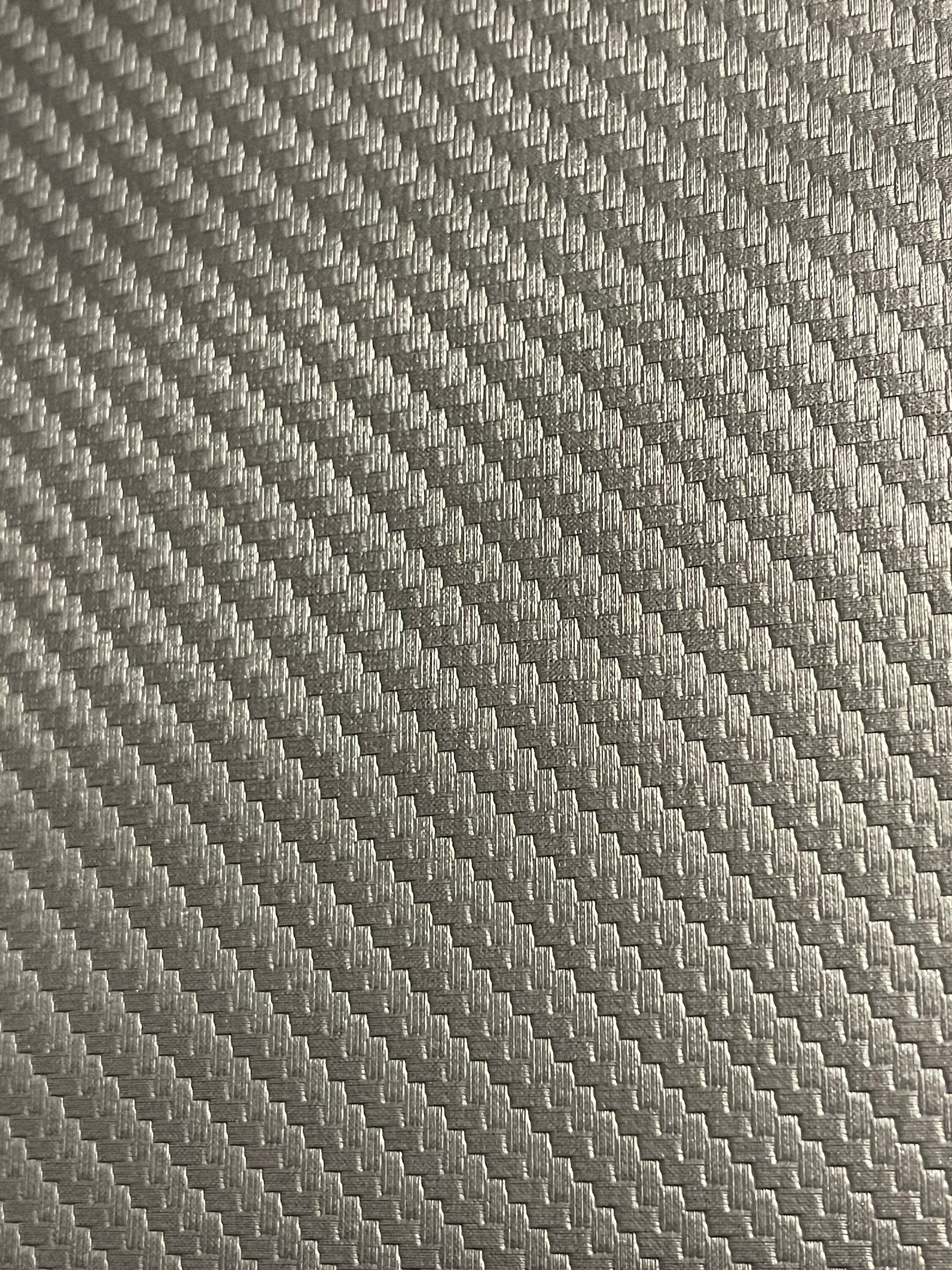 Black Carbon Fiber Faux Leather Fabric Vinyl Auto Upholstery 54W