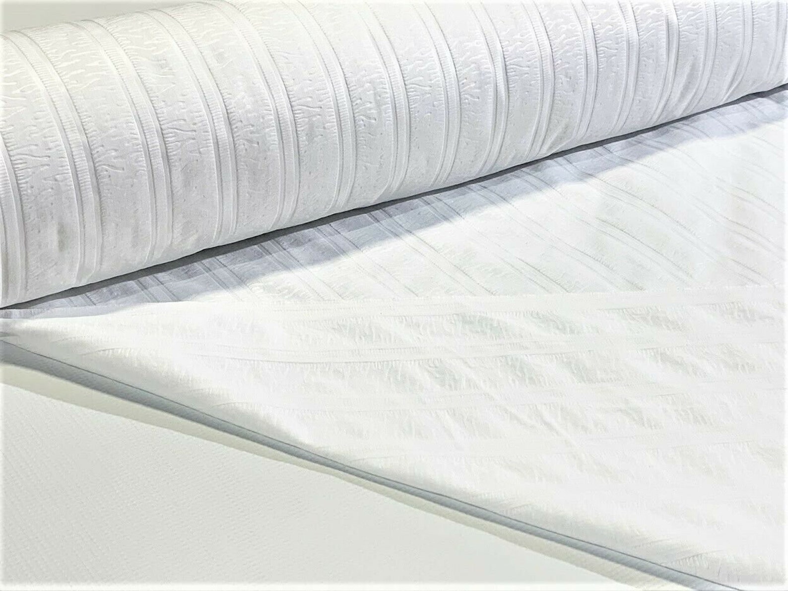 White Matelasse Fabric 100 Cotton Soft Bedding Upholstery by Etsy UK