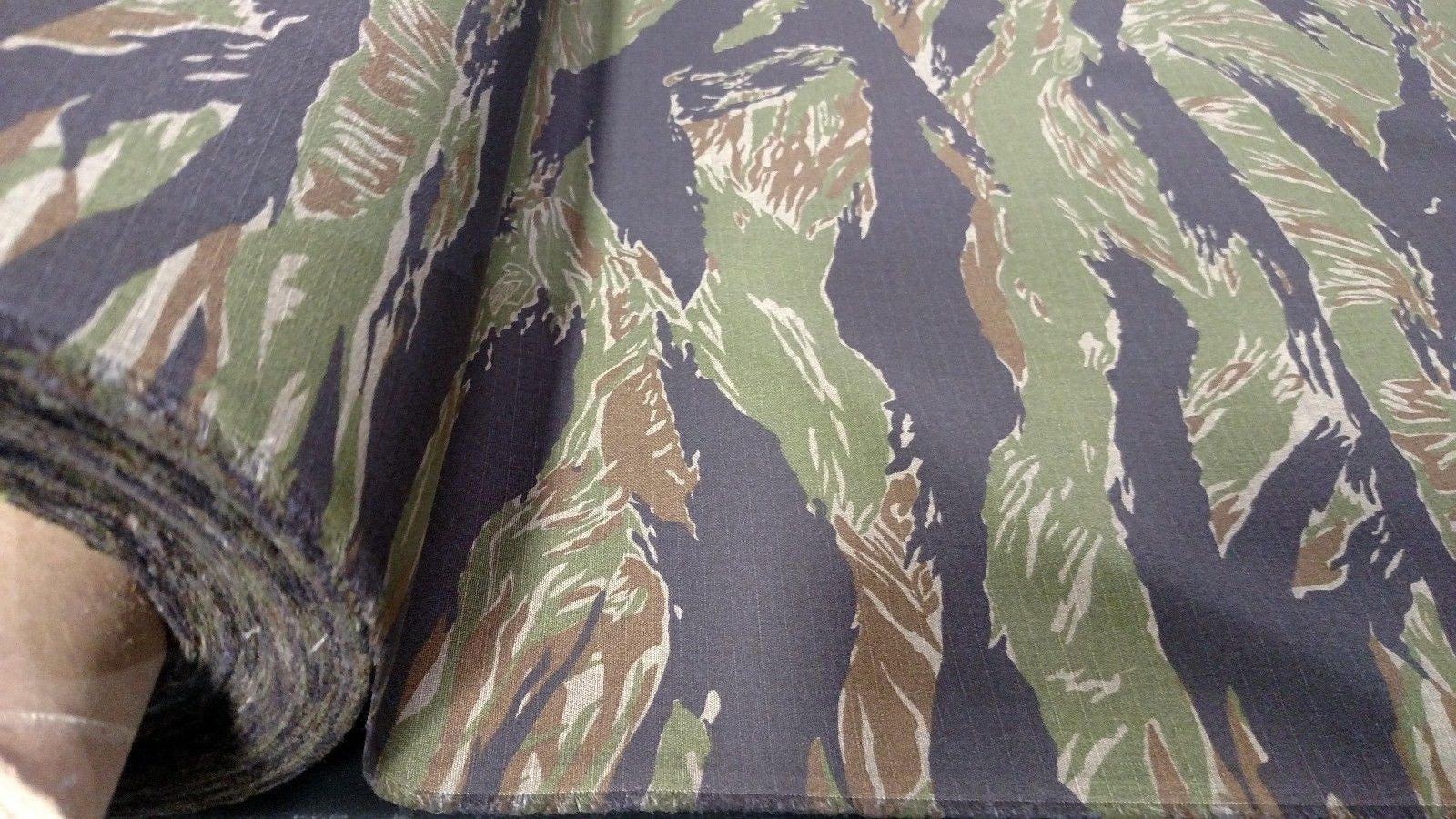 Woodlands Vintage Tiger Stripe Ripstop 6 25 Oz Ny Co Fabric 64w Fabric Camo