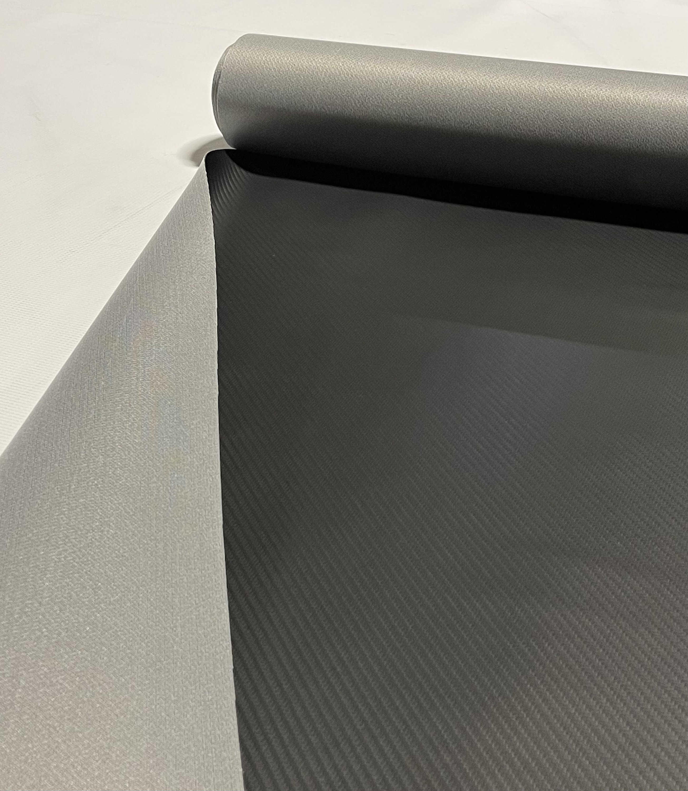 Black Carbon Fiber Faux Leather Fabric Vinyl Auto Upholstery 54W