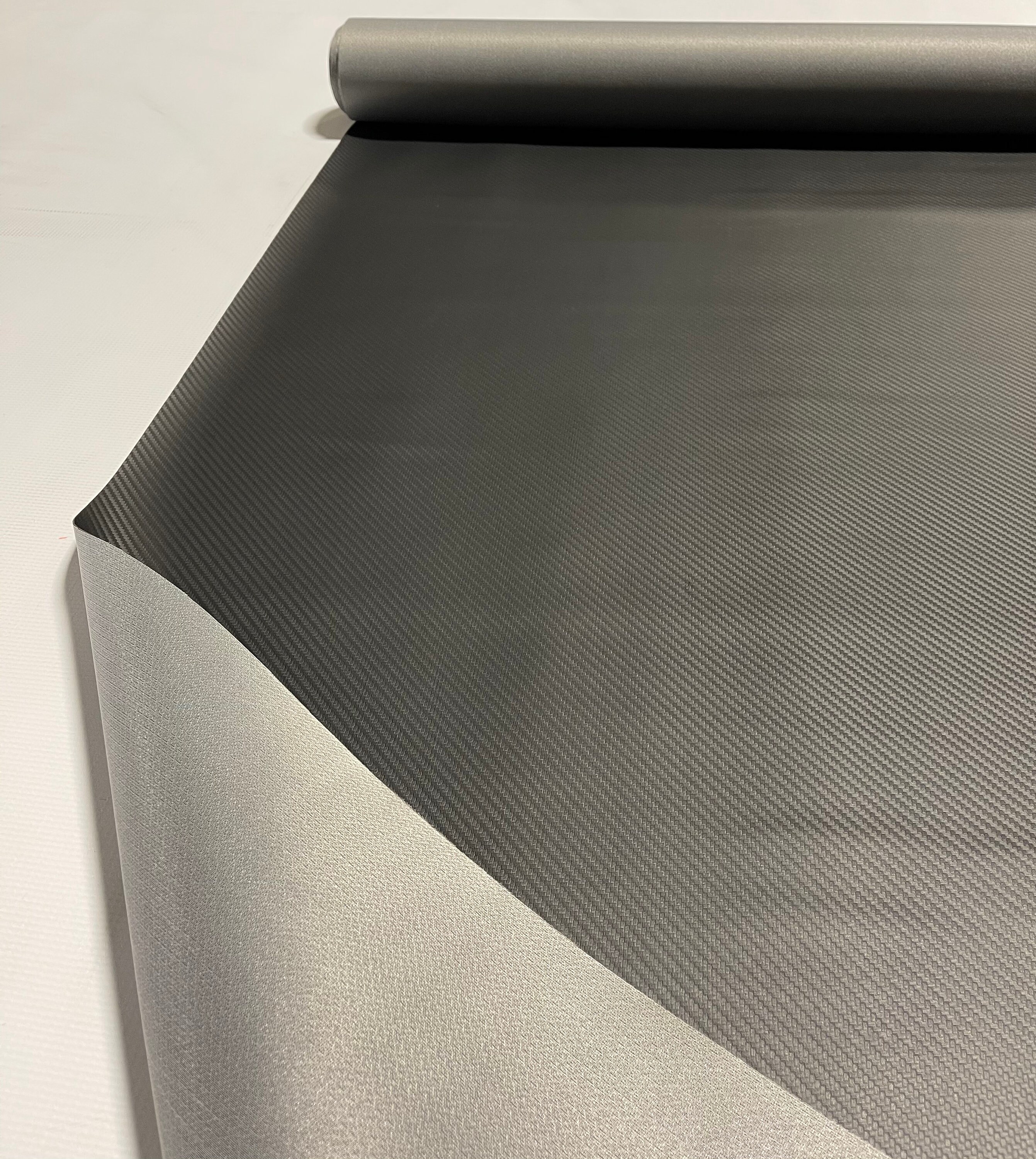 Black Carbon Fiber Faux Leather Fabric Vinyl Auto Upholstery 54W