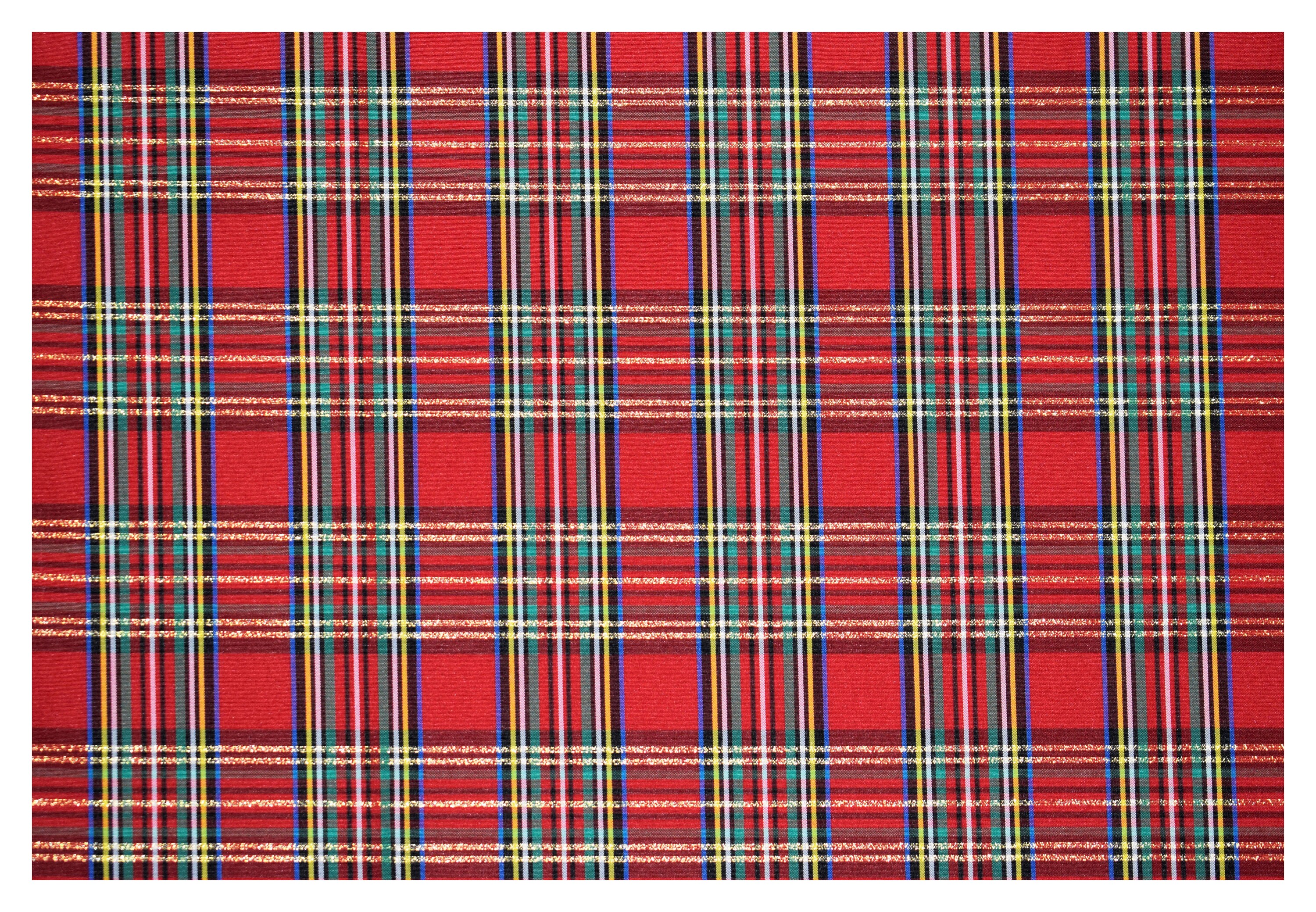 Christmas Plaid Taffeta Fabric Etsy
