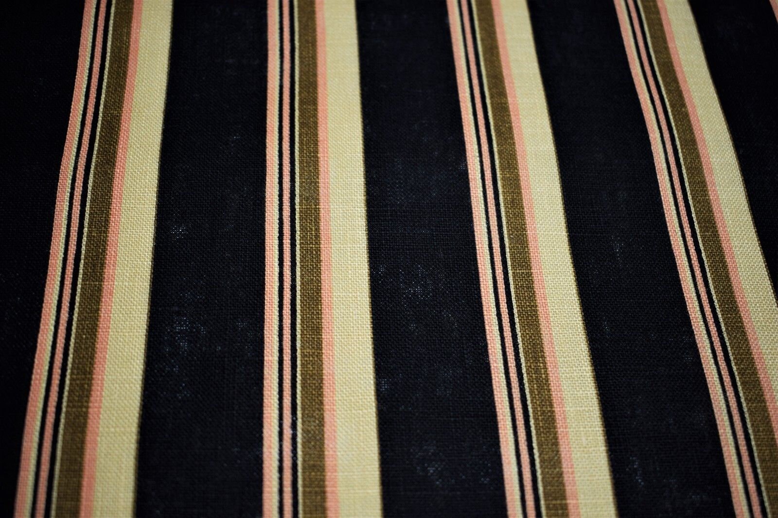 Black Striped Drapery Fabric 100 Linen Striped Stroheim Screen