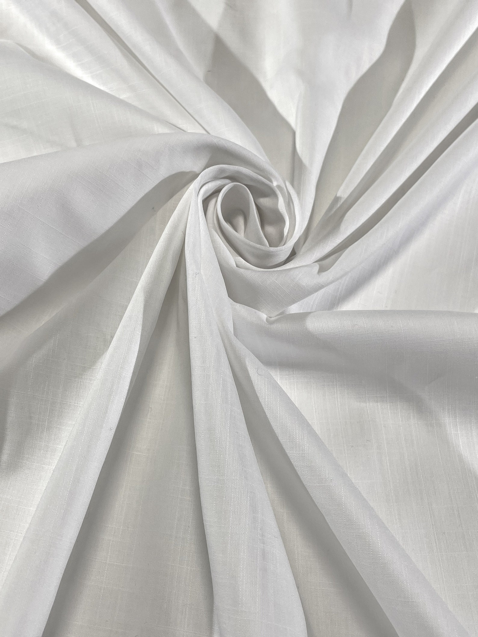 Pure White 100 Cotton Lawn Fabric Fine Linen Look 56 Etsy