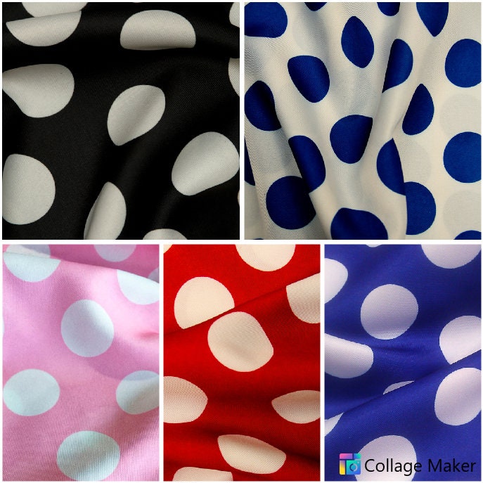 Tablecloth Drapery Fabric Polka Dot Printed Poplin 59 100 Polyester