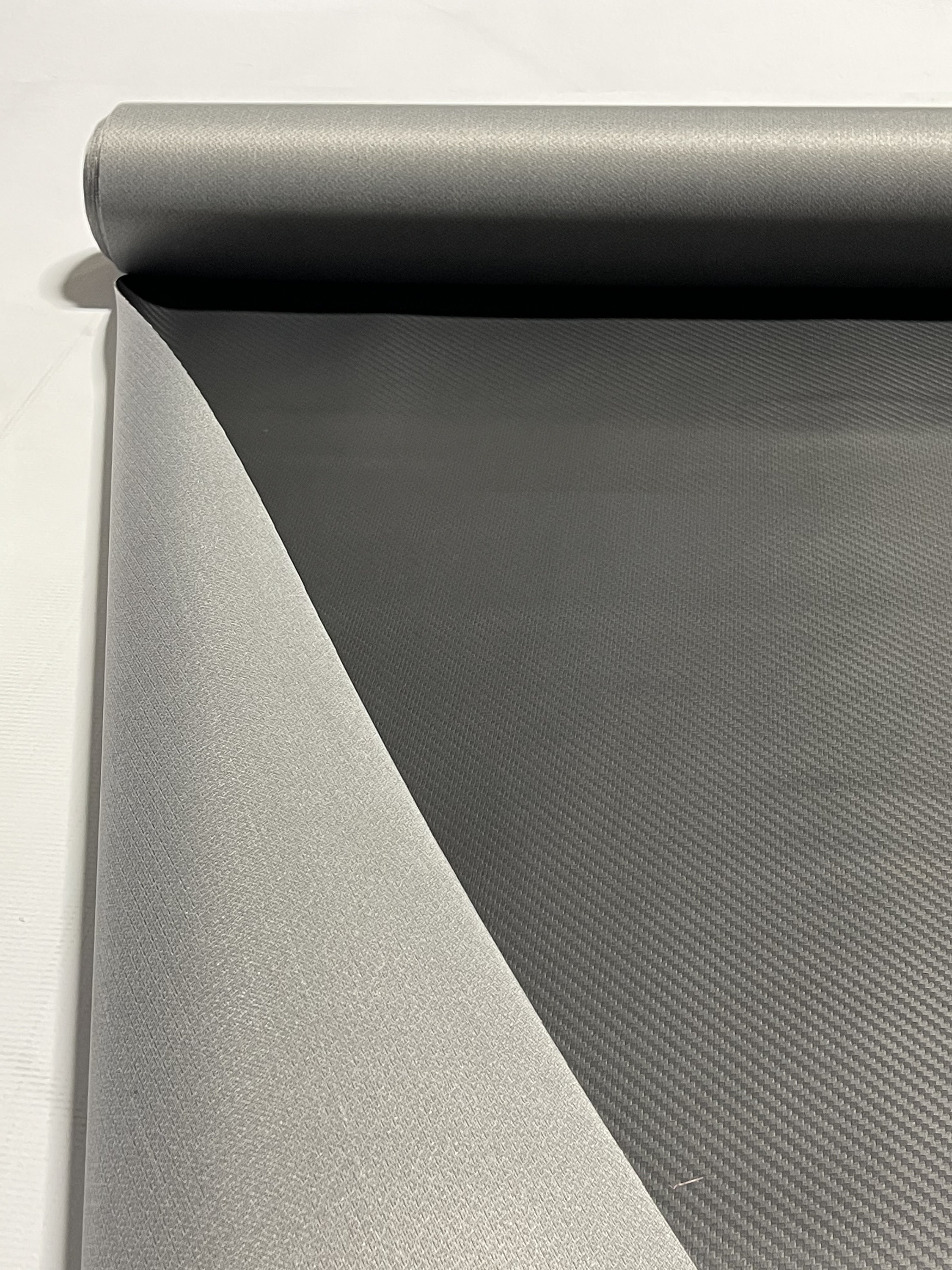 Black Carbon Fiber Faux Leather Fabric Vinyl Auto Upholstery 54W