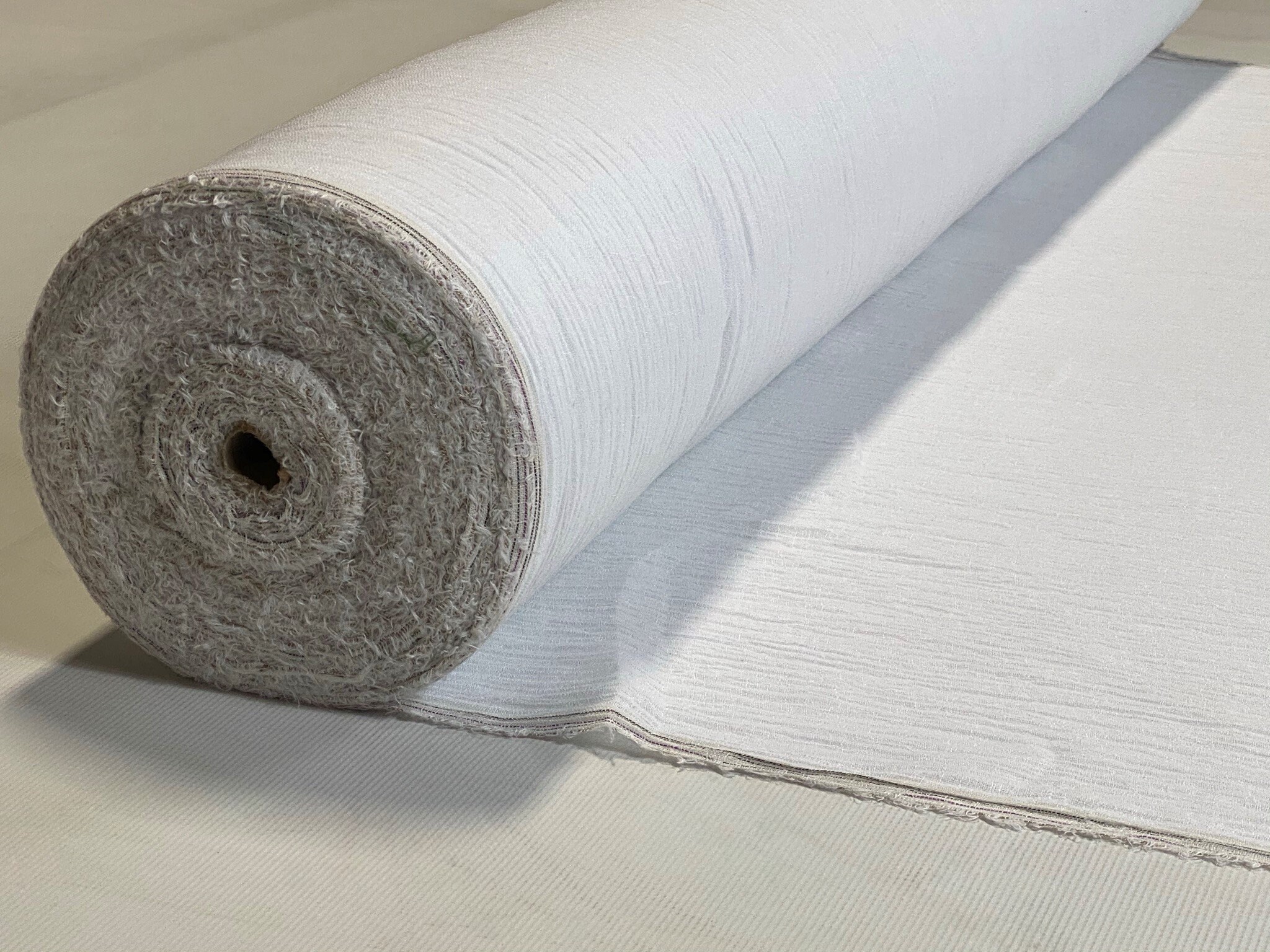 White 100 Linen Crinkled Bubble Gauze Fabric 52W Etsy