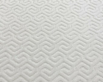 Per Yard Eliptical Jacquard Dress Apparel Fabric 57" Wide White Per Yard Eliptical Jacquard Dress Apparel Fabric 57" Wide White