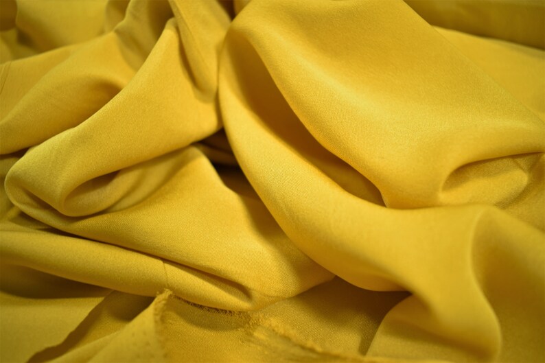 Mustard Yellow Solid Color Quilting Fabric Craft Apparel Etsy