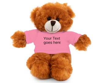 Personalized Love Hug Teddy Bear Wearing a T-Shirt