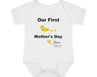 Personalized First Mother's Day Celebration Bodysuit - Cherish the Moment