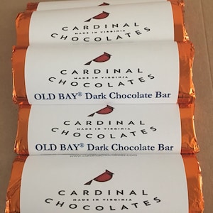 Old Bay Dark Chocolate Bars - Pack of 6 (1.5oz each)