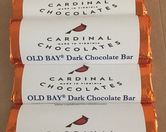 Old Bay Dark Chocolate Bars - Pack of 6 (1.5oz each)