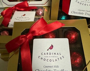 Gourmet Milk & Dark Chocolate Truffles - 9 piece box