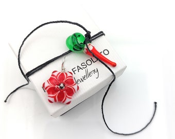 Pendant made of Murano art glass and 925 silver