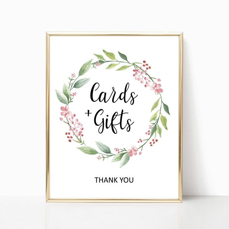 Baby shower cards and gifts sign printable bridal shower gift | Etsy