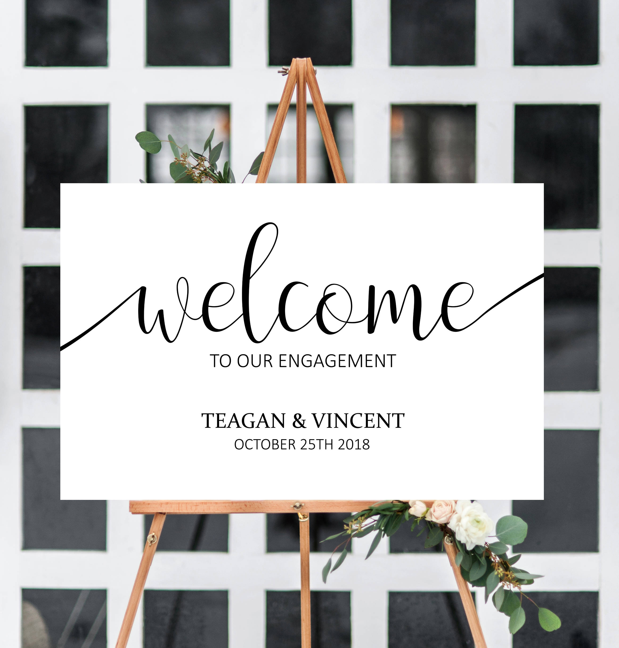 Modern Engagement Signs Printable Engagement Sign Etsy Australia