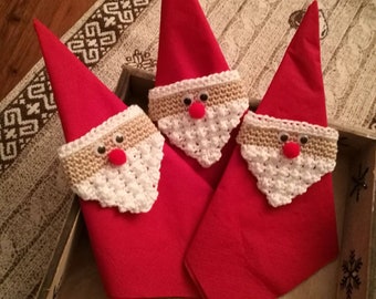 Anleitung gehäkelte Serviettenringe "Serviettenmänner " (deutsch + englisch)