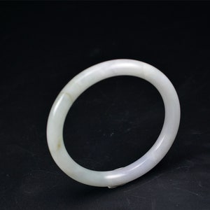 Hellgrün Natur Myanmar Jadeit Armreif Jade Armband 59 mm 2198