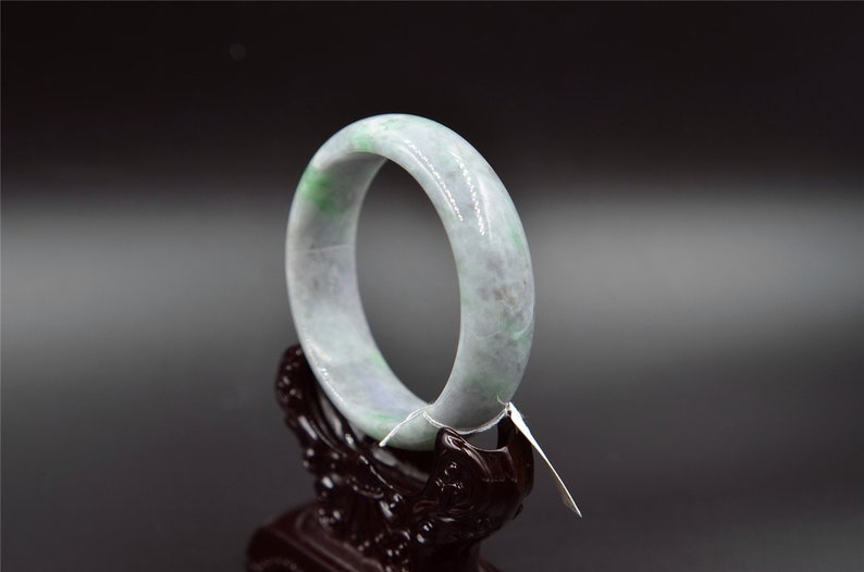 Green Luck Jade Bangle Bracelet grade A jade gemstone bracelet Asian jewelry 1784 58mm